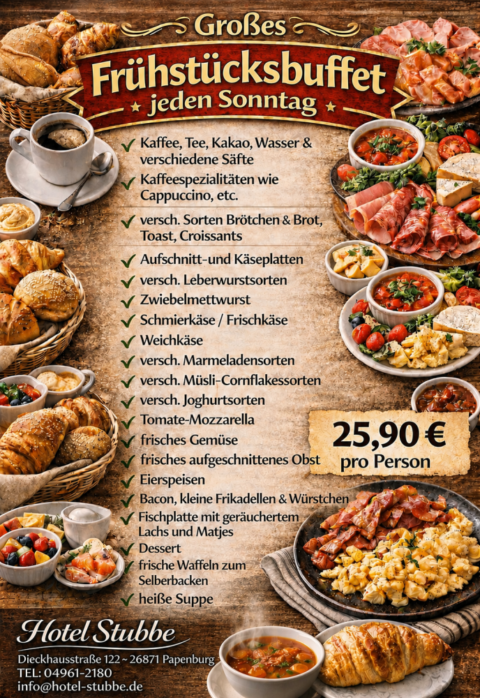 Großes Frühstücksbüffet